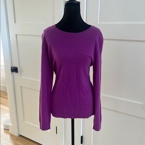 Talbots Cashmere Sweater in Vibrant Purple